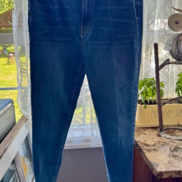 Warehouse One Rockstar Blue Skinny Jeans with Subtle Fading - Picture 1 of 3